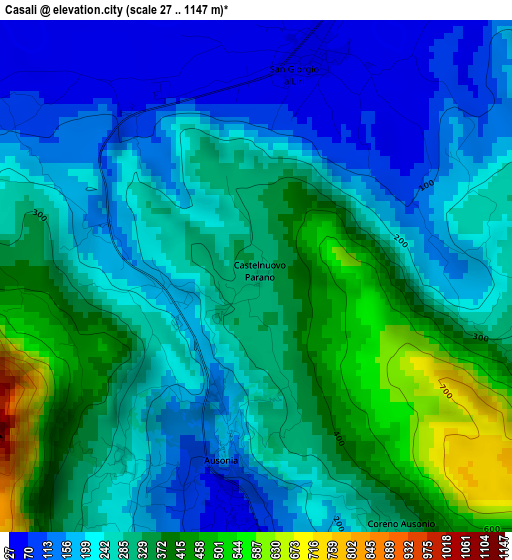 Casali elevation map