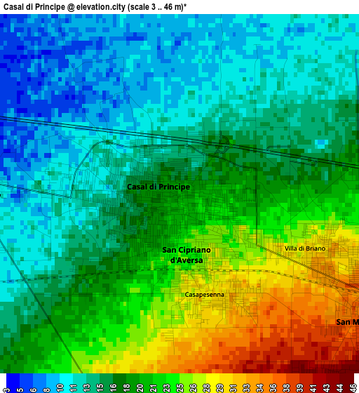 Casal di Principe elevation map