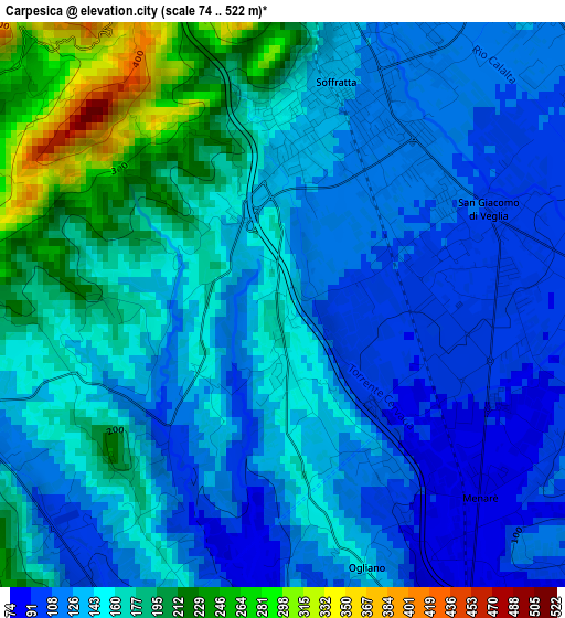 Carpesica elevation map