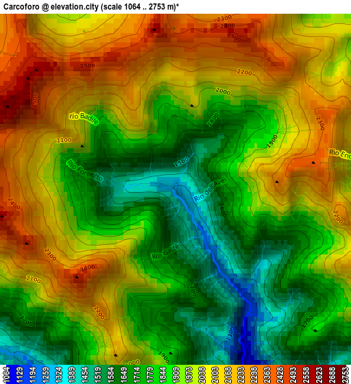 Carcoforo elevation map