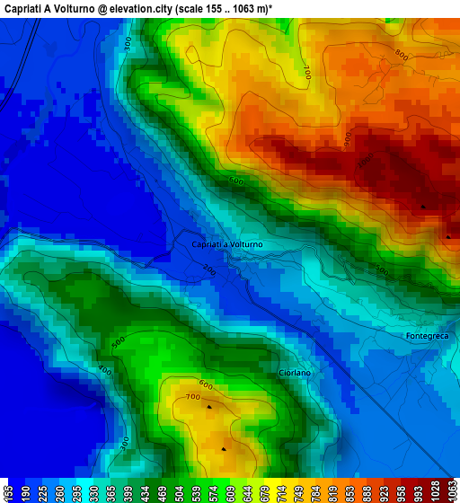 Capriati A Volturno elevation map