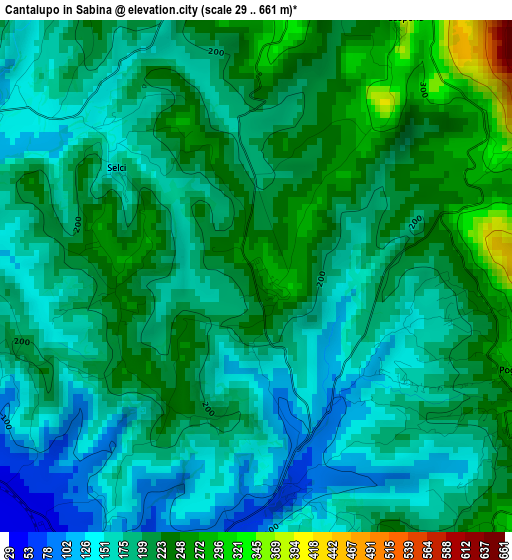 Cantalupo in Sabina elevation map