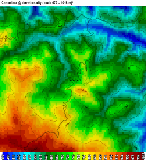 Cancellara elevation map