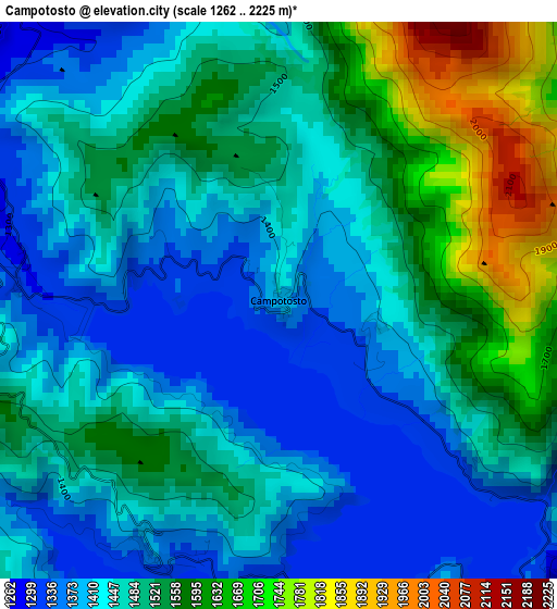 Campotosto elevation map