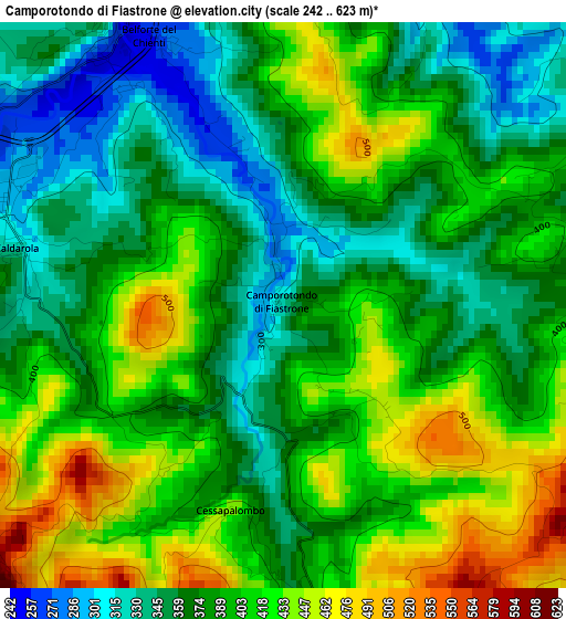 Camporotondo di Fiastrone elevation map