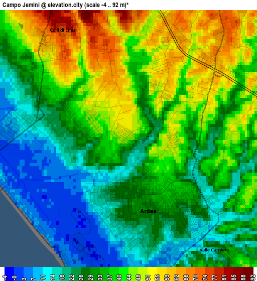 Campo Jemini elevation map