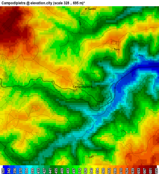 Campodipietra elevation map