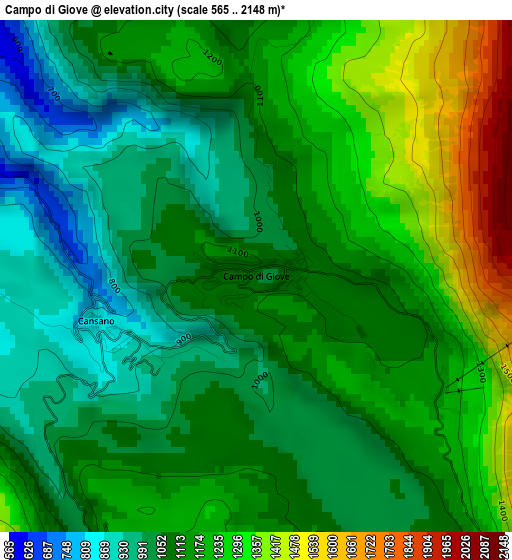 Campo di Giove elevation map