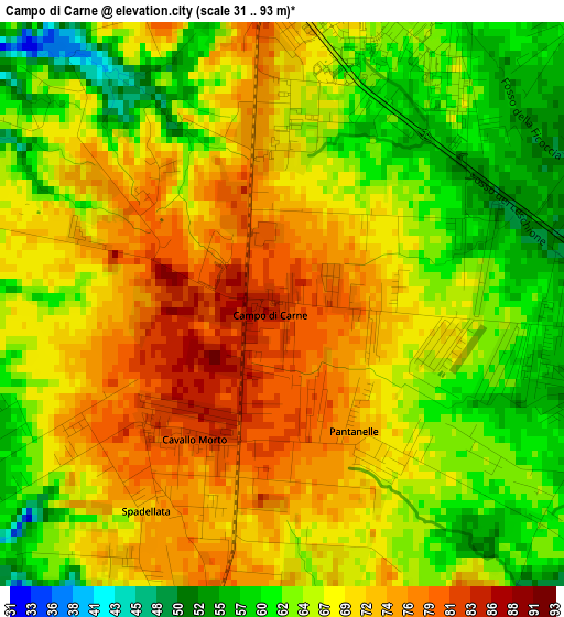 Campo di Carne elevation map