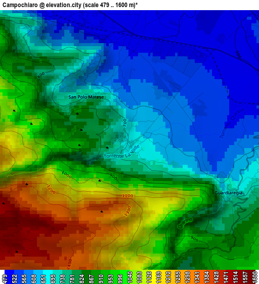 Campochiaro elevation map