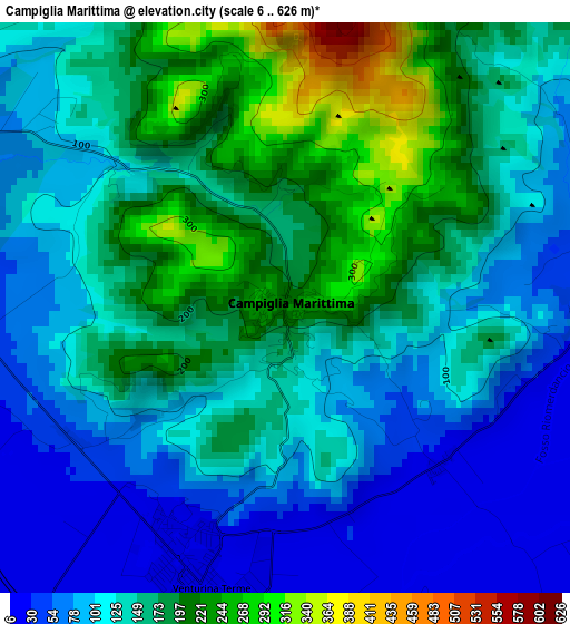 Campiglia Marittima elevation map