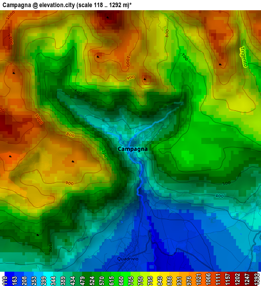 Campagna elevation map