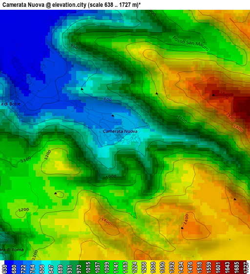 Camerata Nuova elevation map