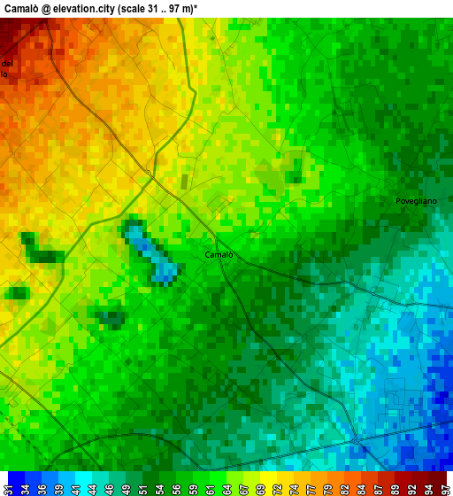 Camalò elevation map