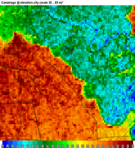 Camairago elevation map