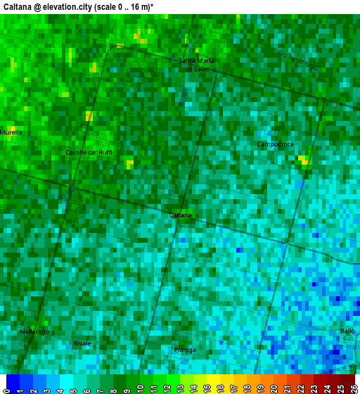 Caltana elevation map