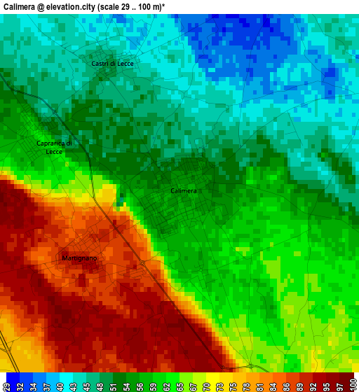 Calimera elevation map