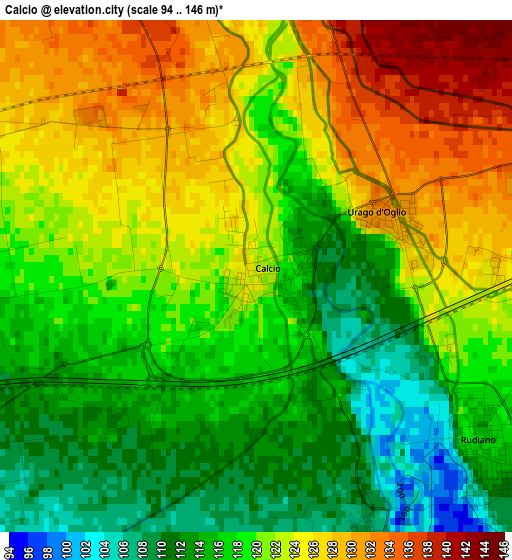 Calcio elevation map