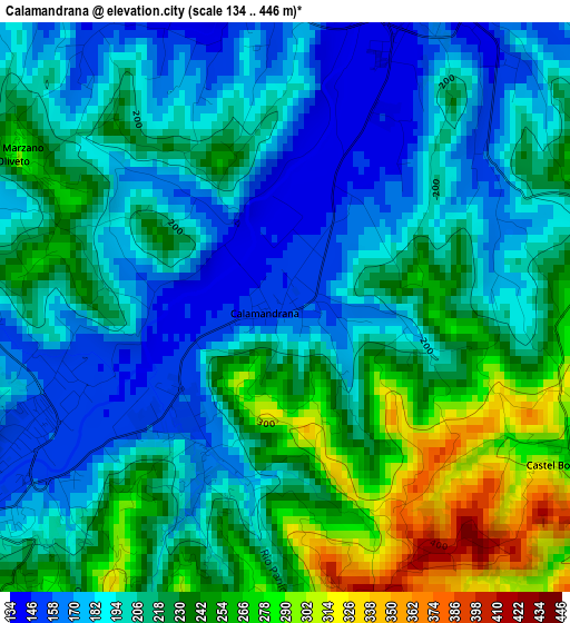 Calamandrana elevation map