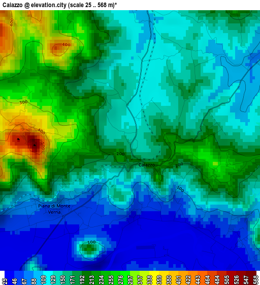 Caiazzo elevation map