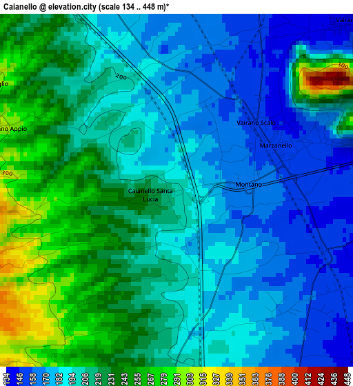 Caianello elevation map