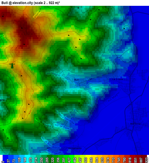 Buti elevation map