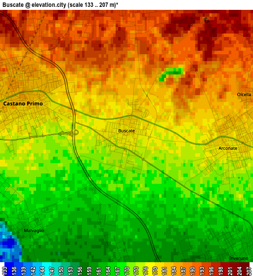 Buscate elevation map