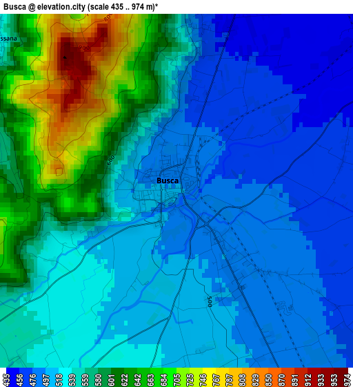 Busca elevation map