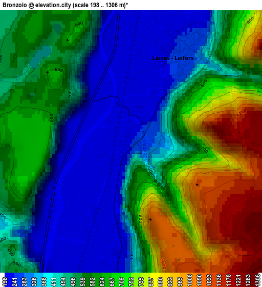 Bronzolo elevation map