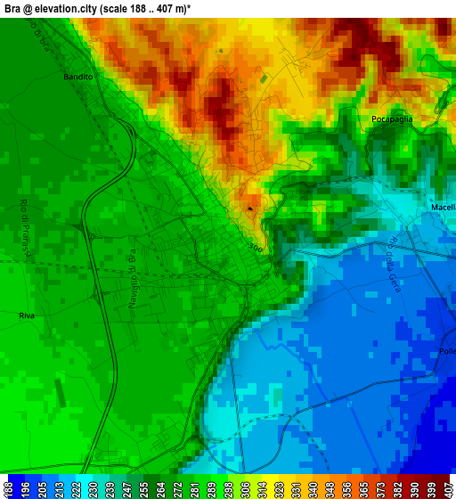 Bra elevation map