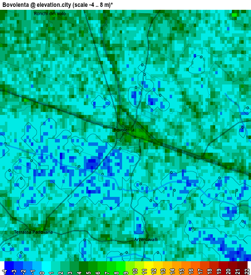 Bovolenta elevation map