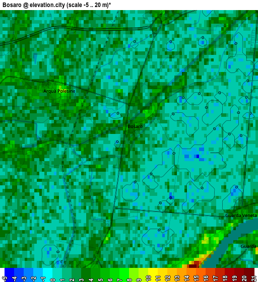 Bosaro elevation map