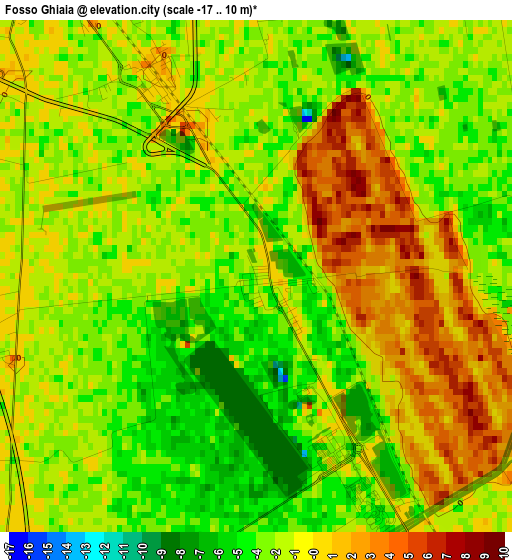 Fosso Ghiaia elevation map