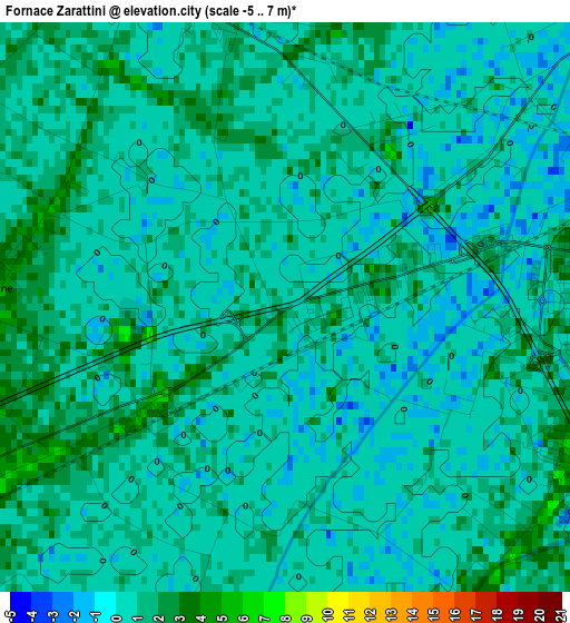 Fornace Zarattini elevation map