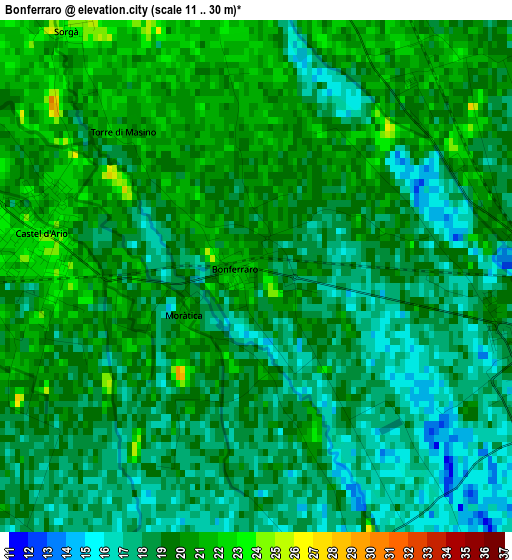 Bonferraro elevation map