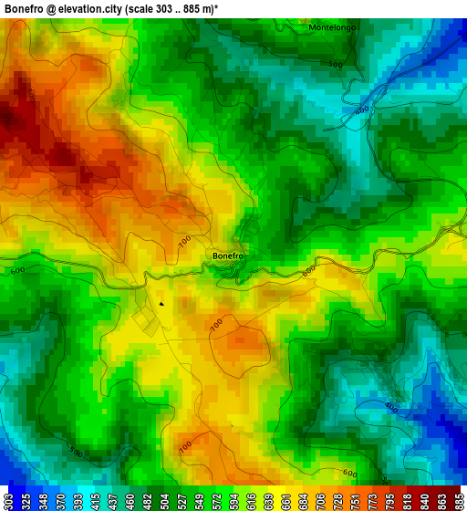 Bonefro elevation map