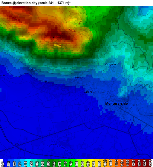 Bonea elevation map