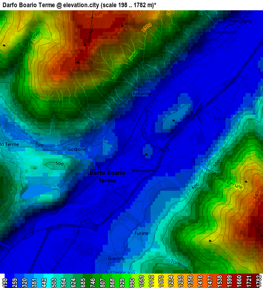 Darfo Boario Terme elevation map