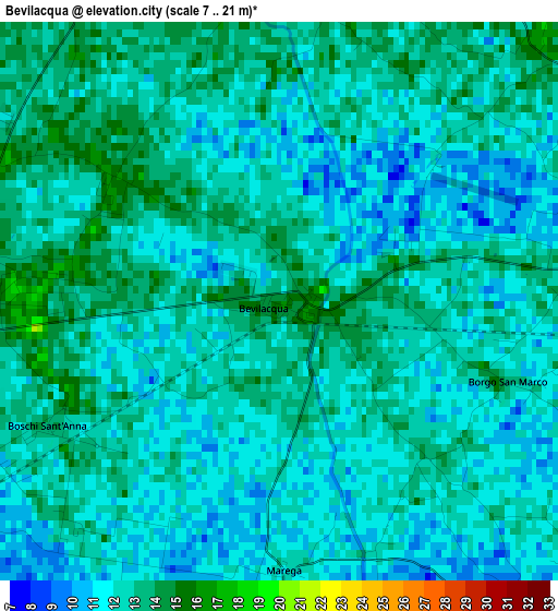 Bevilacqua elevation map