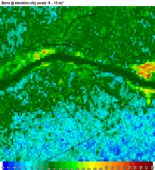 Berra elevation map