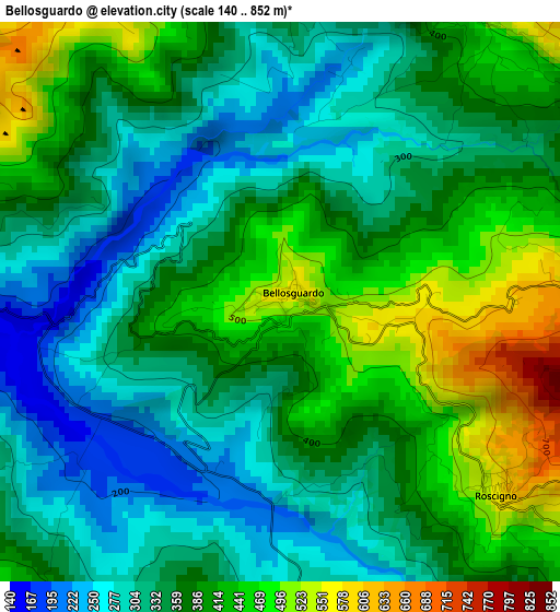 Bellosguardo elevation map