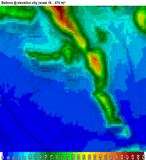 Bellona elevation map