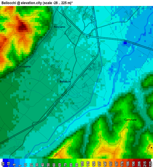 Bellocchi elevation map