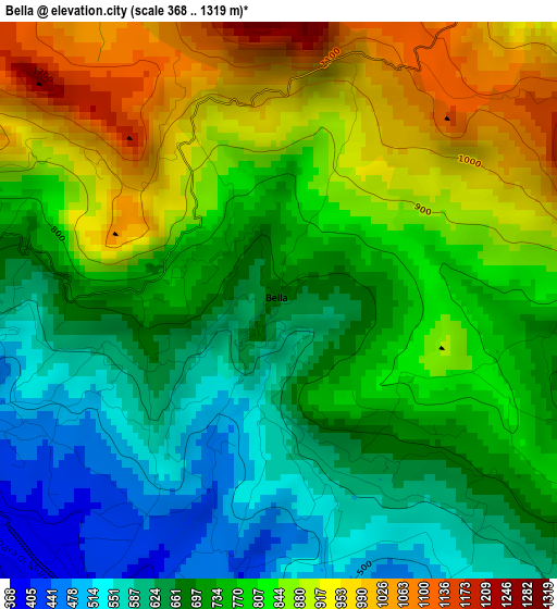 Bella elevation map