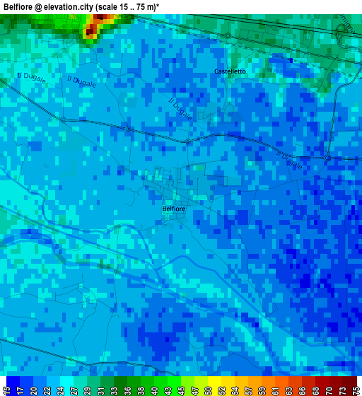 Belfiore elevation map