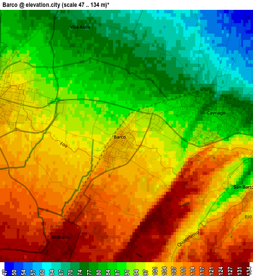 Barco elevation map