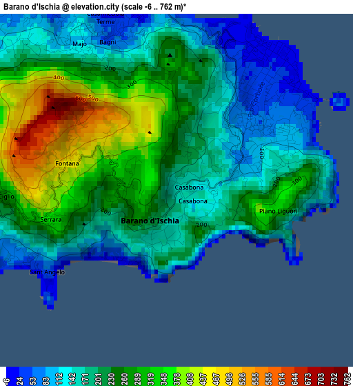 Barano d'Ischia elevation map