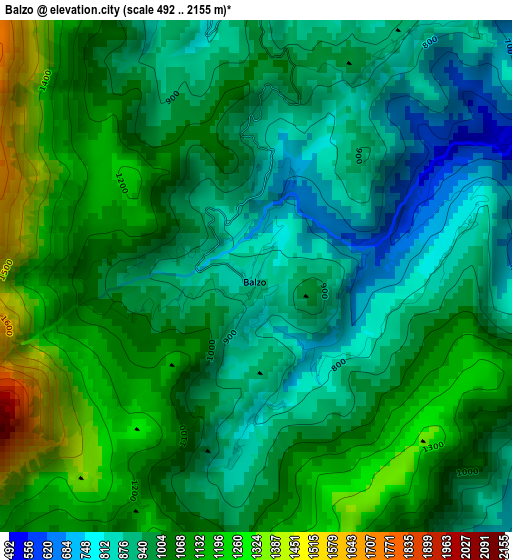 Balzo elevation map