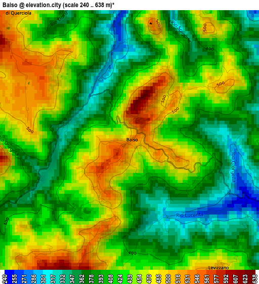 Baiso elevation map