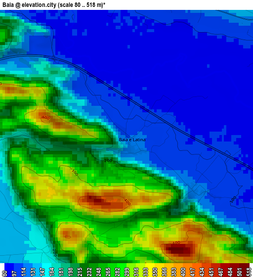 Baia elevation map